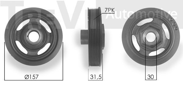 TREVI AUTOMOTIVE skriemulys, alkūninis velenas PC1136